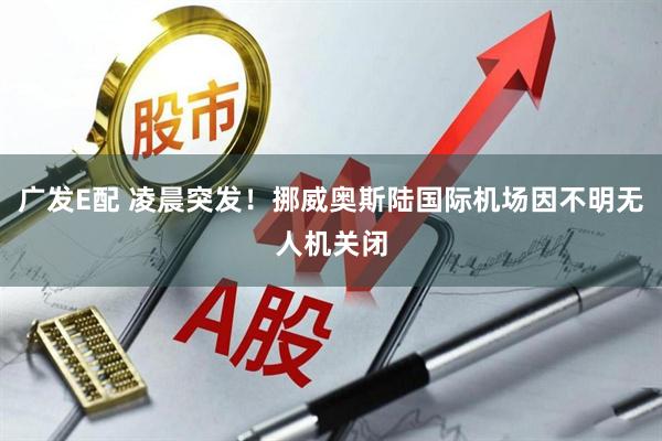 广发E配 凌晨突发！挪威奥斯陆国际机场因不明无人机关闭