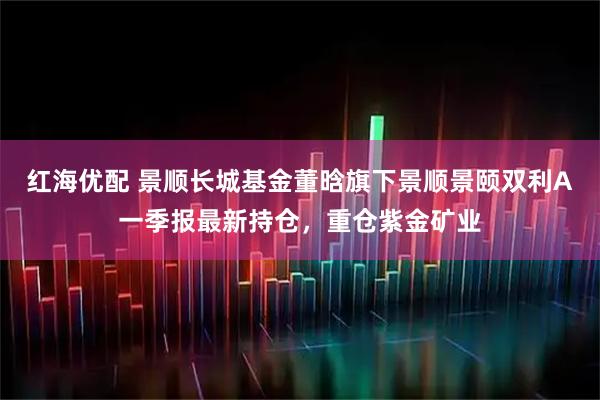 红海优配 景顺长城基金董晗旗下景顺景颐双利A一季报最新持仓，重仓紫金矿业