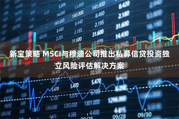 新宝策略 MSCI与穆迪公司推出私募信贷投资独立风险评估解决方案